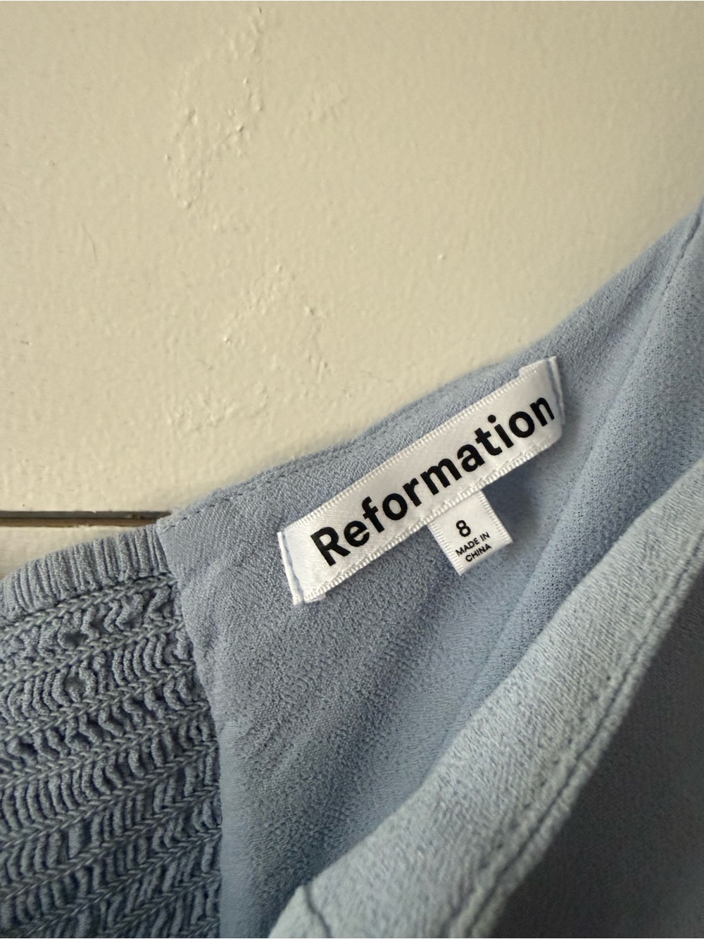 Reformation Arta Strapless Light Blue Mermaid Midi Dress - Picture 7 of 9